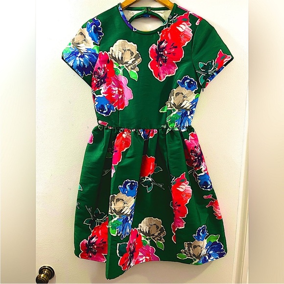 Kate Spade Green and Pink Floral Dress - Picture 4 of 11
